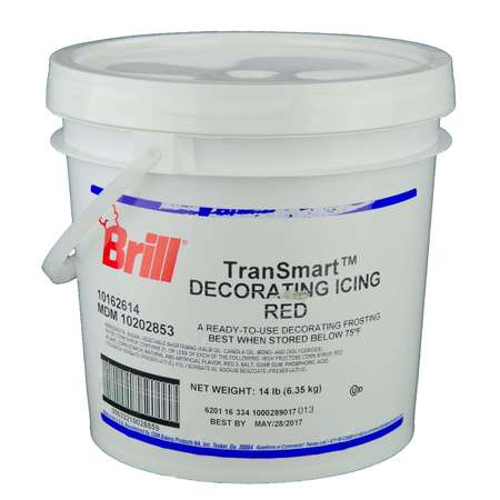 BRILL Decorating Icing Red Transmart Pail 14lbs 10202853